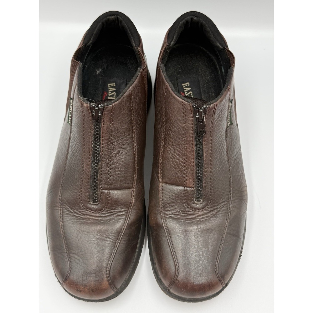Eastland Womens Brown Leather Ankle Boots Comfort Zip Shoes Size 8.5